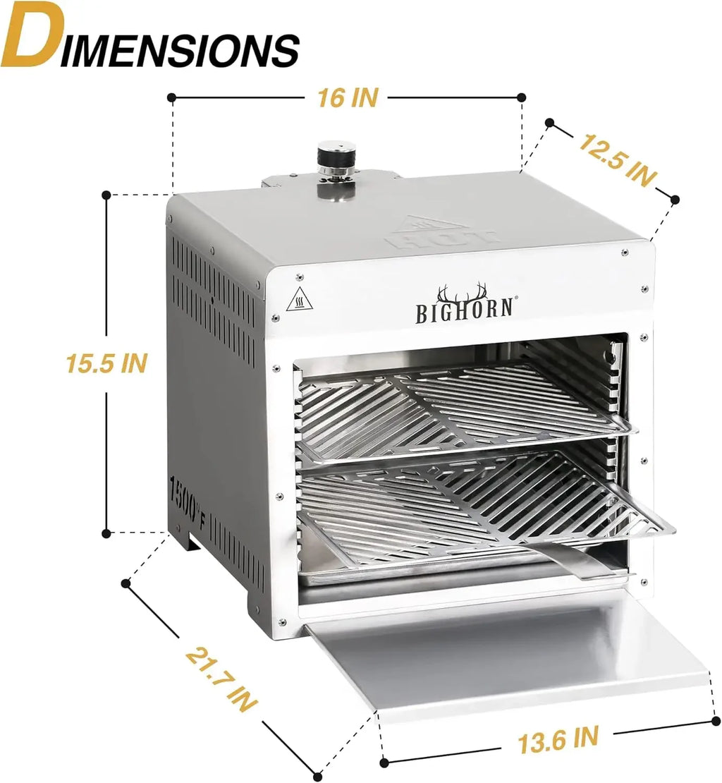 1500°F Small Infrared Propane Gas Grill