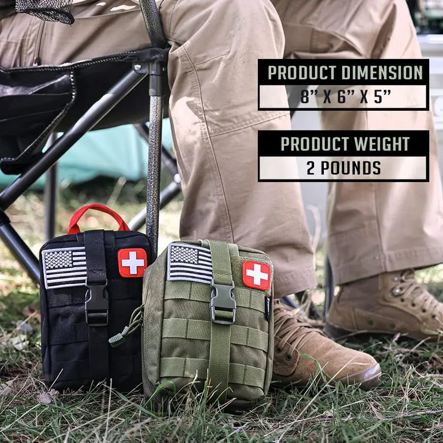 250 Pieces Survival First Aid Kit for Camping Boat Hunt