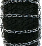 2-Link Tire Chains 20x8.00x8 for Lawn Mower Tractor Snow Mud Traction - Pair Included