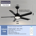 Waterproof Ceiling Fan with Light for Patio Outdoor & Porch