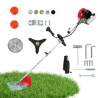 52cc  2-Stroke 4-in-1 Adjustable Straight Shaft Gas Power Weed Eater with 4 Trimmer Heads