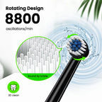 Electric Toothbrush T2233Powerful Rotation Cleaning 4 Replacement Heads Rechargeable Sonic Toothbrush for Adults