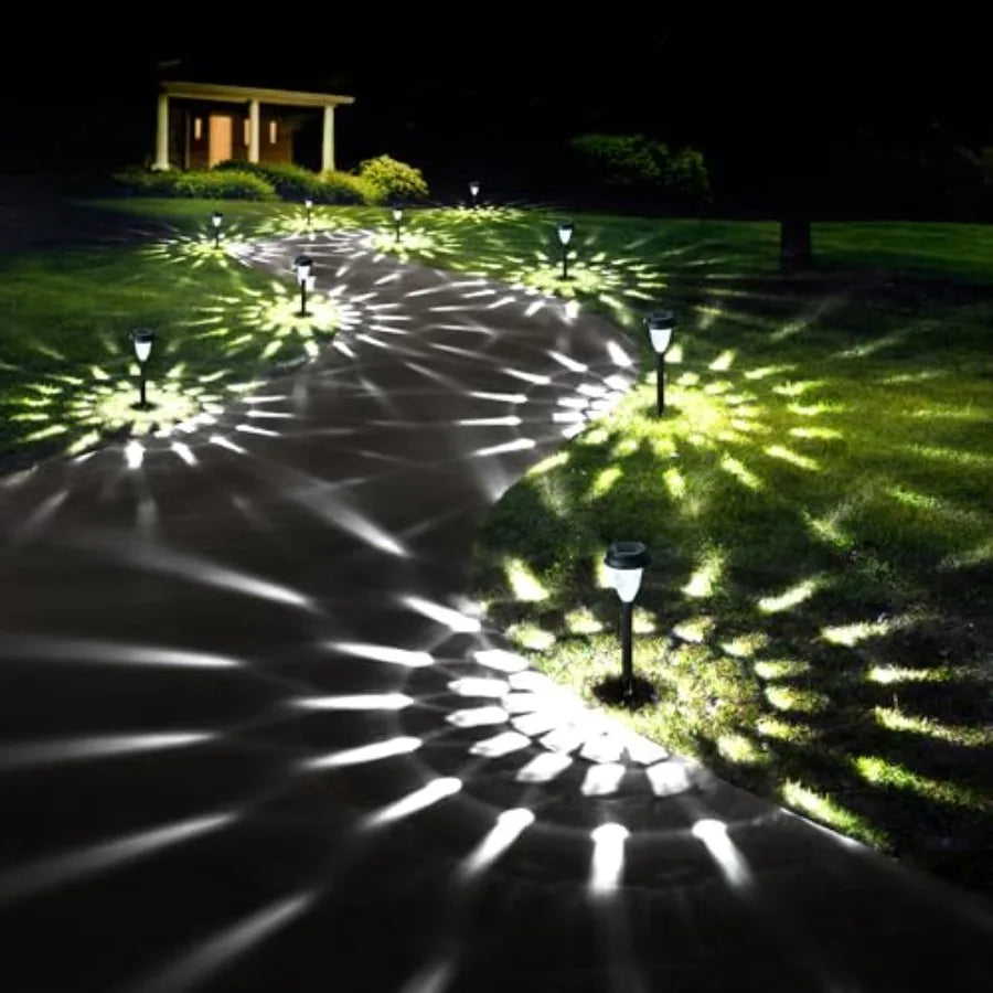 Solar Lights Outdoor Waterproof, Cool White Pathway Lights Solar Powered, Landscape Lighting