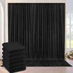 30ft x 10ft Black Backdrop Curtains