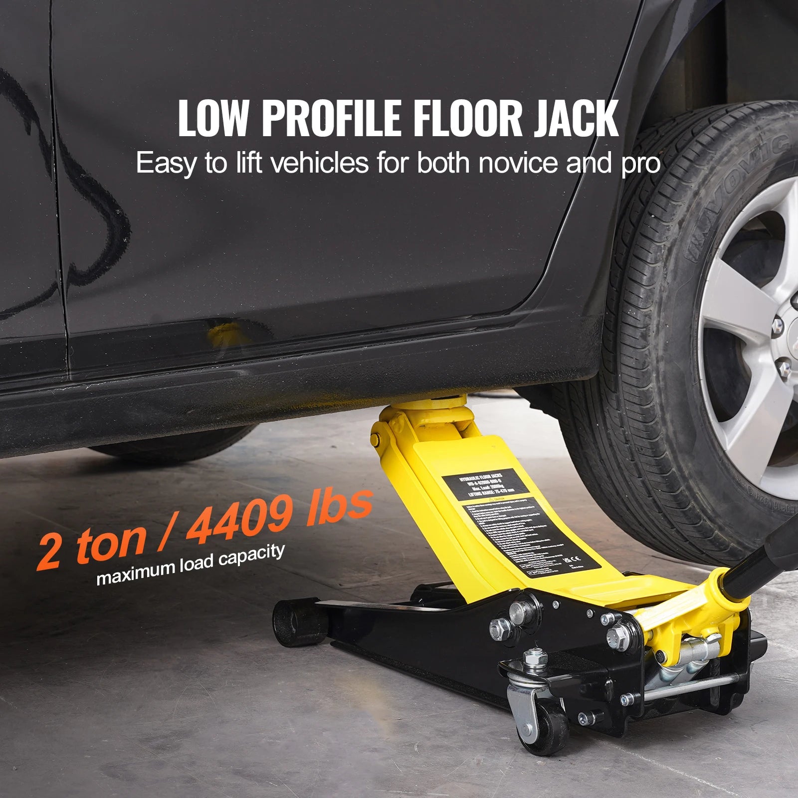 2 Ton Low Profile Heavy Duty Hydraulic Racing Floor Jack