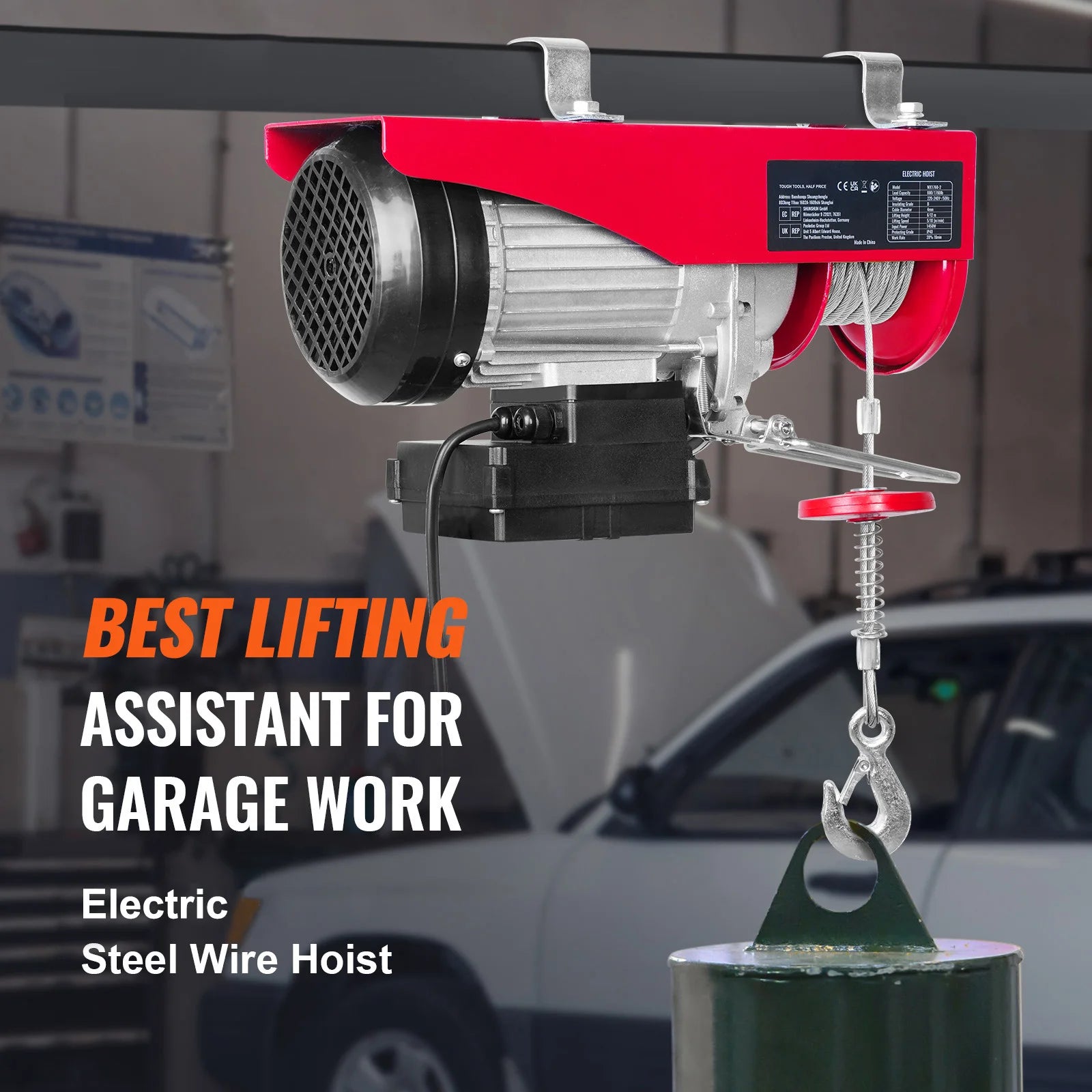 400-1000kg Electric Hoist, Wireless Or Wired Remote Control Lifter