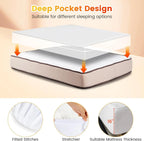 Dual Control Electric Mattress Pad Bed Warmer With 8 Heat Settings & 10H Timer