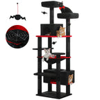 Large Cat Tree and Tower for Indoor Cats With Sisal-Covered Scratching Posts Spacious Hammock Padded Perches