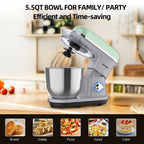 Stand Mixer, 5.5QT Tilt-Head Electric Household food processors - 500W 6+P Speed