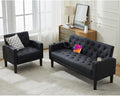 Pink Velvet Loveseat Sofa Set w/ 2 USB & 2 Cupholders