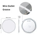 60/80CM LED Bathroom Mirror Circle Backlit HD Wall Antifog Vanity Mirror Shatterproof 3 Colors Lights Dimmable