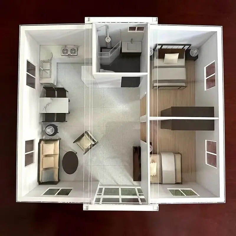20ft Luxury Expandable Tiny Home for Sale, 2 Bedroom 1 Living Room 1 Bathroom