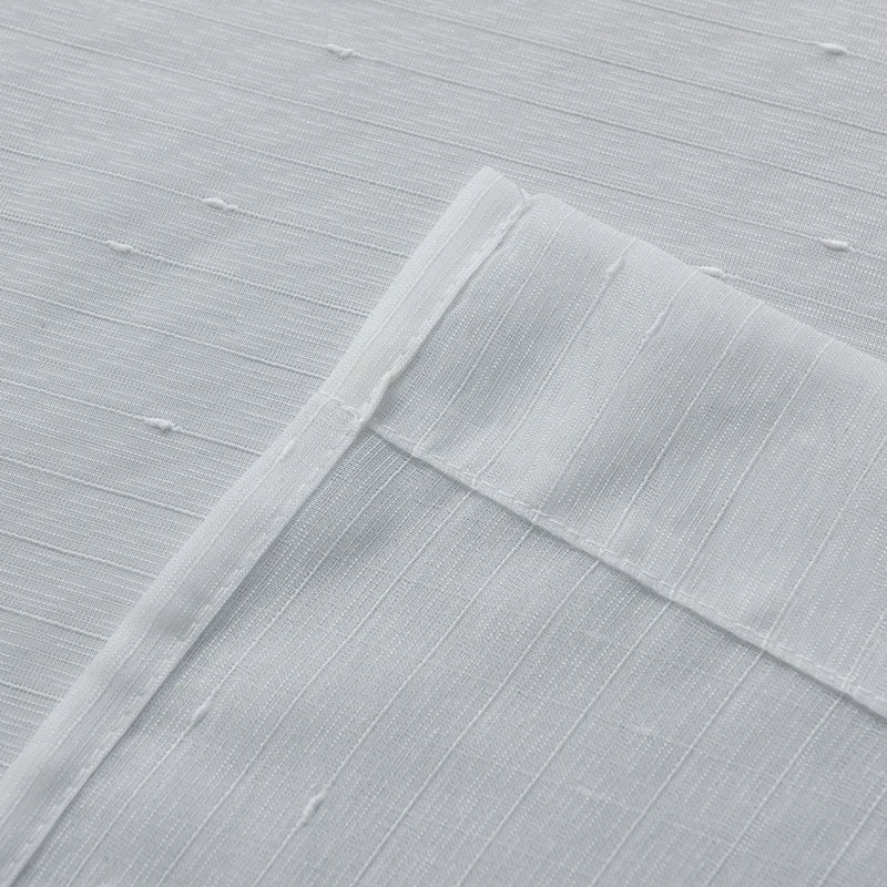 2PCS  Rod Pocket type Tulle Sheer Voile with window curtains