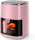 Air Fryer, 6-Quart with Viewing Window, 12-in-1 Functions, Pink