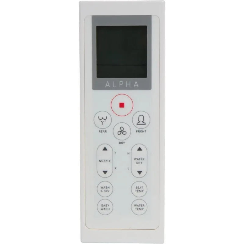 Elongated Bidet Toilet Seat, White, LED Light, Wireless Remote