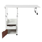 Movable Bedside Table Warp-Proof OverBed Desk Height Adjustable EASY Cleaning Multi-Function
