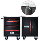 4 Drawer Rolling Tool Box Hardware Storage Tool Cabinet, Heavy Duty Steel Metal Cart, Lockable, Garage Storage, Tools Organizer