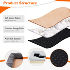 L XL 2XL 3XL Dog Bed, Super Soft Orthopedic Foam Pet Bed with Cotton-padded Bolster and Removable Cover