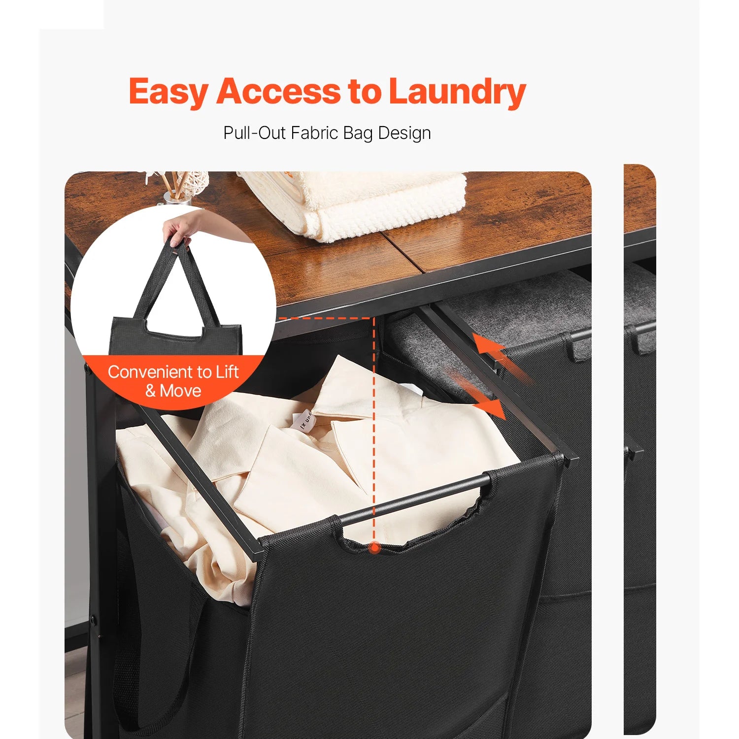 Large Laundry Hamper with Metal Frame