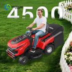16.8HP 12.5KW Engine Riding Lawn Mower 38'' Cutting Width 7‑Position Height Adjustment Lawn Tractor for Large Lawns