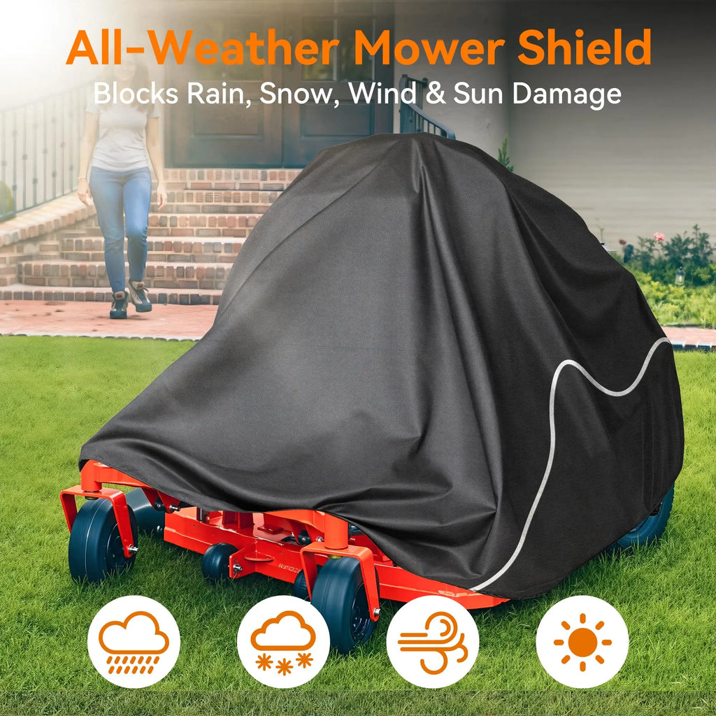 Zero Turn Mower Cover Heavy Mower Duty Fits Decks up to 60", 600D Polyester Oxford