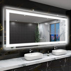 48"X24" LED Bathroom Mirror with Lights, Anti-Fog, Dimmable, Backlit + Front Lit, Lighted Bathroom Vanity Mirror