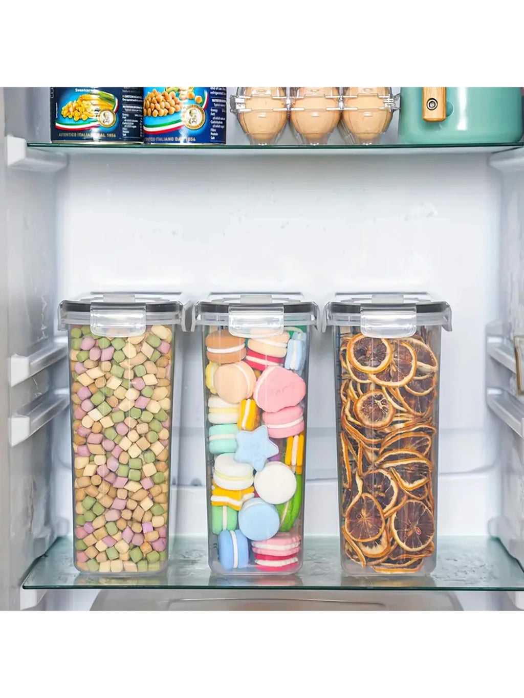4pcs Airtight Large Food Storage Containers With Lids