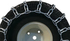 2-Link Tire Chains 20x8.00x8 for Lawn Mower Tractor Snow Mud Traction - Pair Included