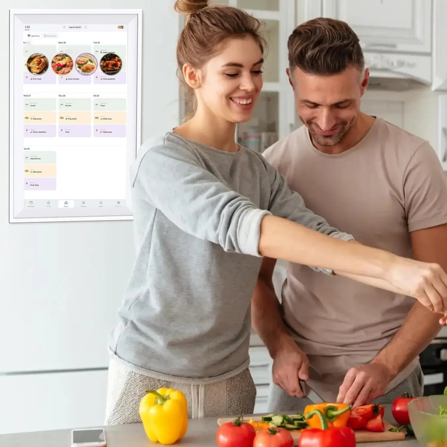 15.6 IN Digital Calendar Chore Chart IPS Interactive Touchscreen Electronic Calendar