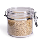 Airtight Stackable Food Storage Containers Set of 4 Round Clear Canisters