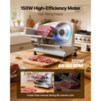 Electric Deli Slicer Machine with two SUS420 Blades Home Food-Slicer