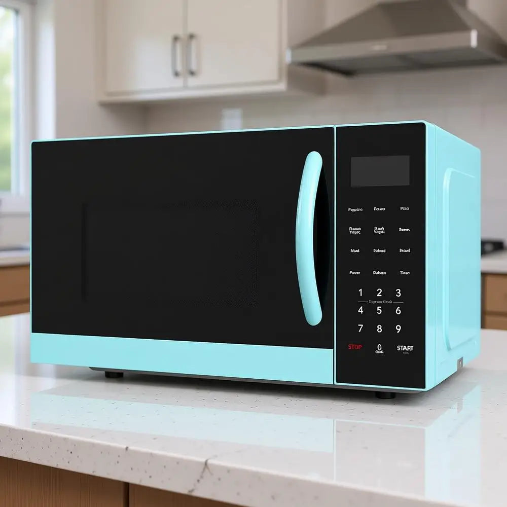 Microwave Oven with Oversized Display, Blue