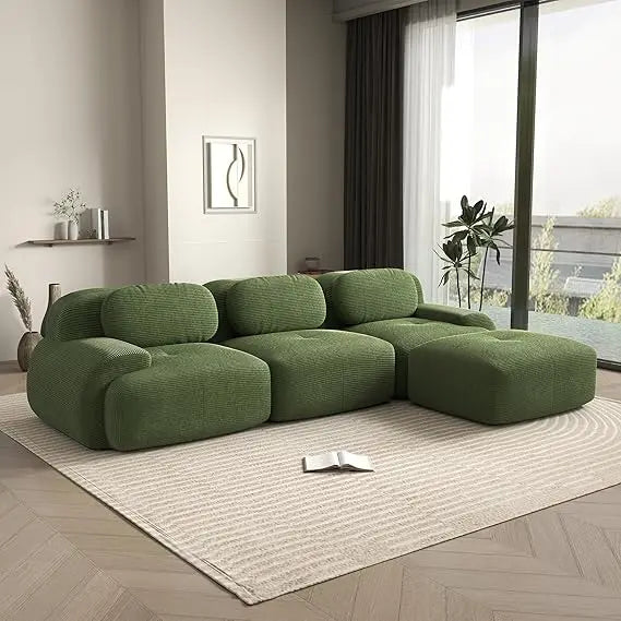 L-Shaped Inch Modular Sectional Sofa, 3-Seat
