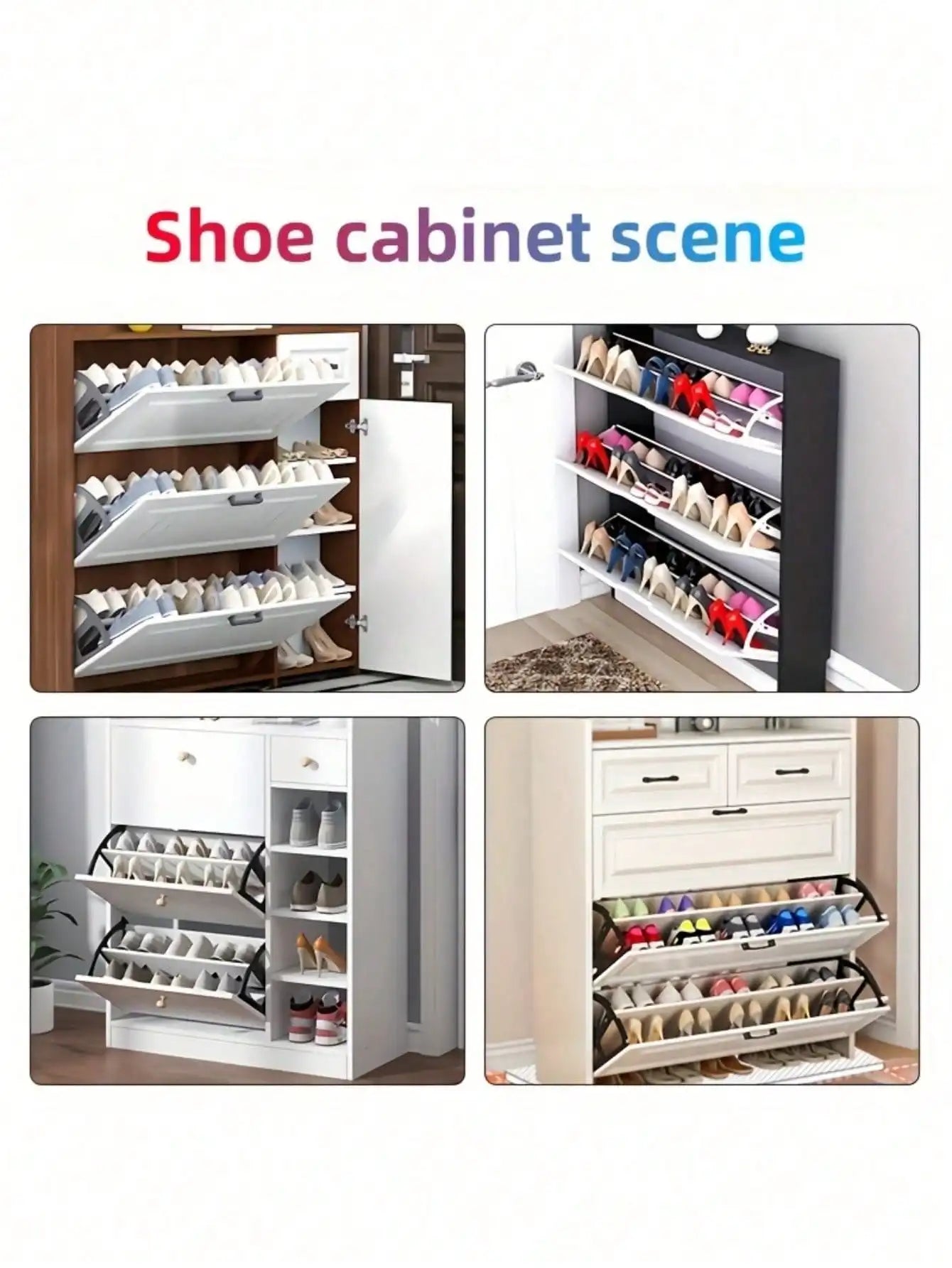 Double-Layer Rotating Shoe Cabinet Hinges: Stainless Steel, Easy Install, Durable, Space-Saving, Fit Entrance Hall Cabinets