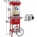 Electric Popcorn Maker Automatic Corn Cookware with Scoop Spoon