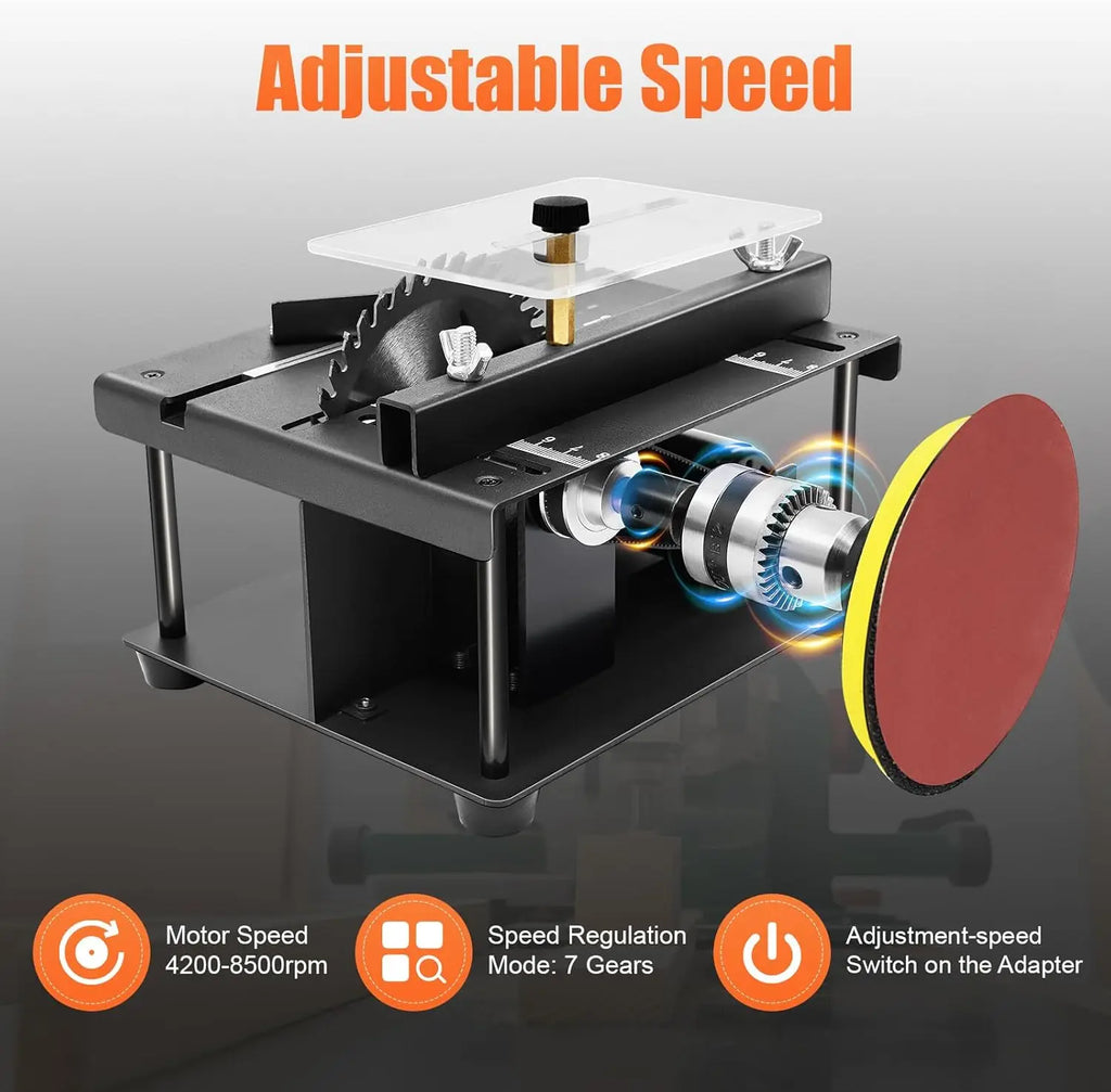 Mini Table Saw 200W 8500RPM with Adjustable Speed