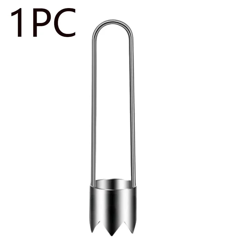 Stainless Steel Core Remover Fruit and Vegetable Core Extractor Kitchen Tools for Pitting Chili Peppers Melons