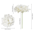 Artificial Flowers Real Looking White Silk Fake Hydrangea