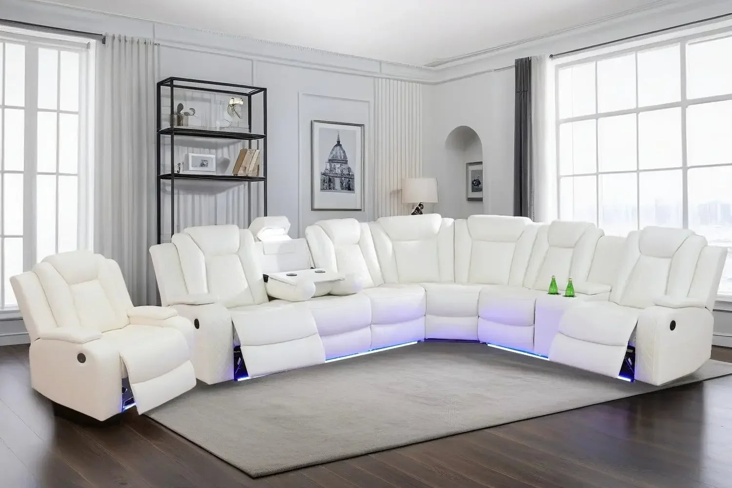 Power Recliner Sofa, Loveseat Chair with Storage
