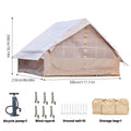 Inflatable Tent With Skylight, Pump, 4-6 Person Outdoor Family Luxury Tent