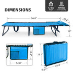2-Pack, 5 Positions Folding Patio Chaise Lounges Foldable Patio Sun Chairs Lay Flat Recliner