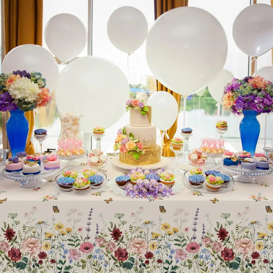 Spring Floral Tablecloth, Rectangle Table Covers