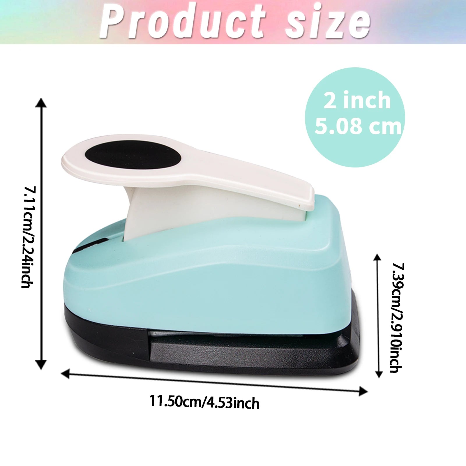 Circle Paper Hole Puncher Tool Set  2 1 inch 50mm 38mm 35mm 28mm 25mm 18mm 16mm 9mm