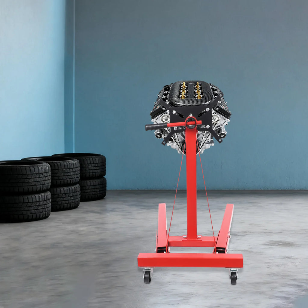 Engine Stand, Folding Rotating Engine Support, 2000lbs Torin Steel Stand, Adjustable Mounting Arm, 6 Swivel Wheels, Rustproof Epoxy Finish, For Car Truck Motor Engine Repair Rebuild, Workshop Garage Maintenance Tool