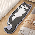 Cute Cat Printed Area Rug, Warm Anti-Slip Dirt Resistant