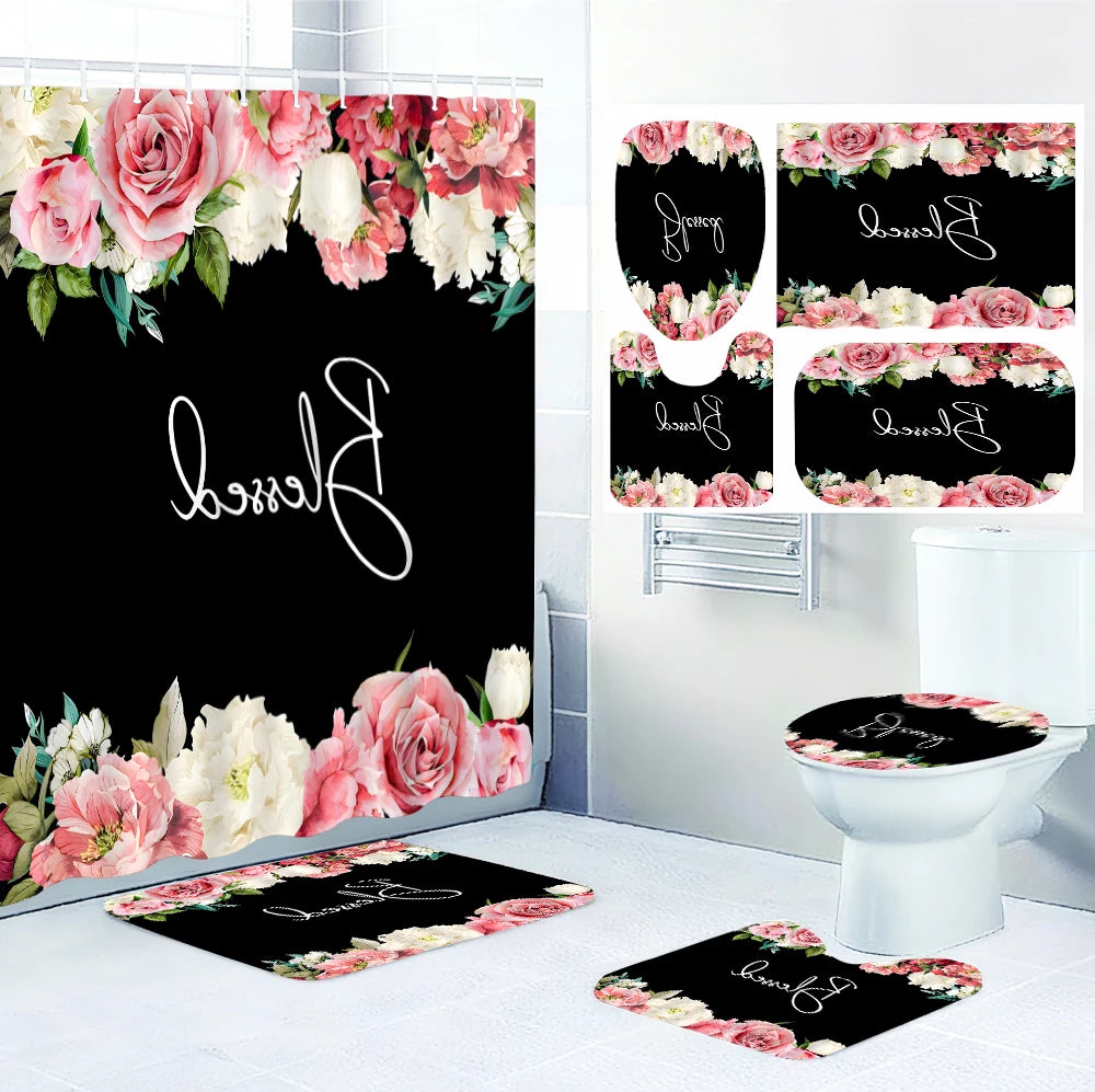 Bright Flower Bathroom Four-piece Set