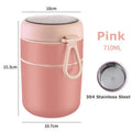 530ml/710ml Food Thermal Jar Insulated Soup Cup Thermos Containers Stainless Steel