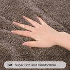 Bathroom Rugs Sets 5 Piece, Non Slip Washable Bath Rug Set with Toilet Cover