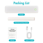 Portable Wireless Inkless Thermal A4 Label Maker US Letter/A4/A5/B5 Android iOS Phone & Laptop For Travel Office School