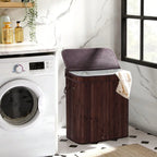 26.4 Gallon Bamboo Laundry Hamper With Lid